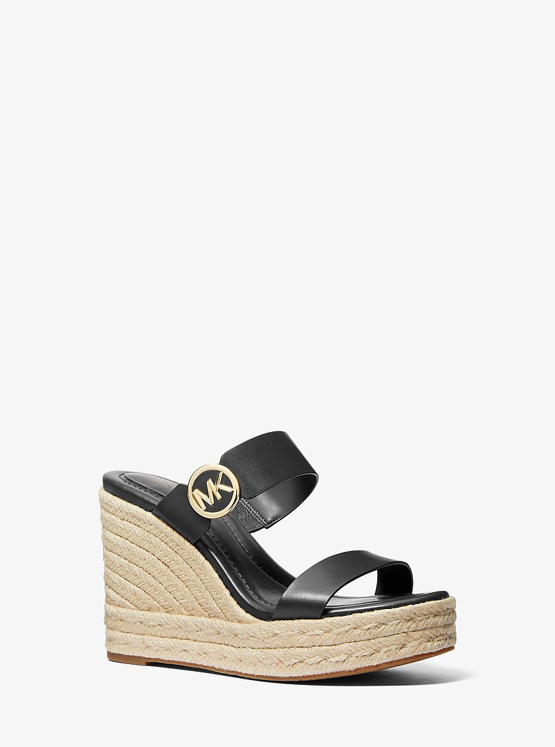 Lucinda Wedge Sandal in BLACK | Michael Kors