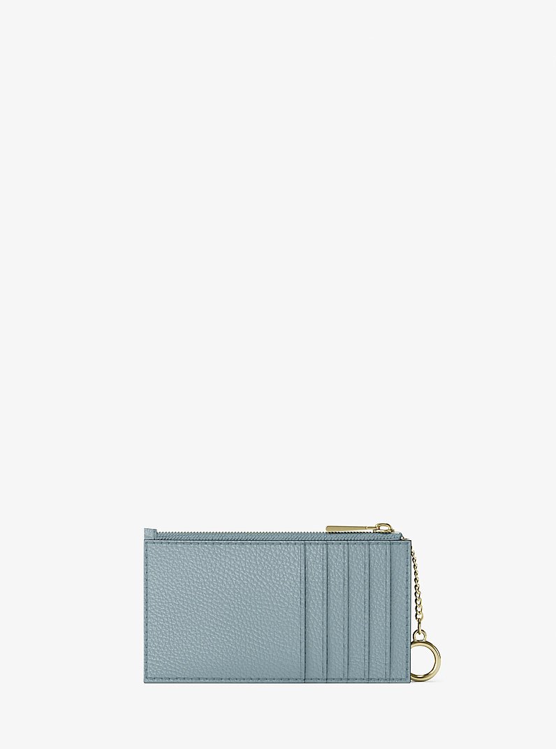 Petit porte-cartes Jet Set en cuir grain&eacute; in CHAMBRAY | Michael Kors