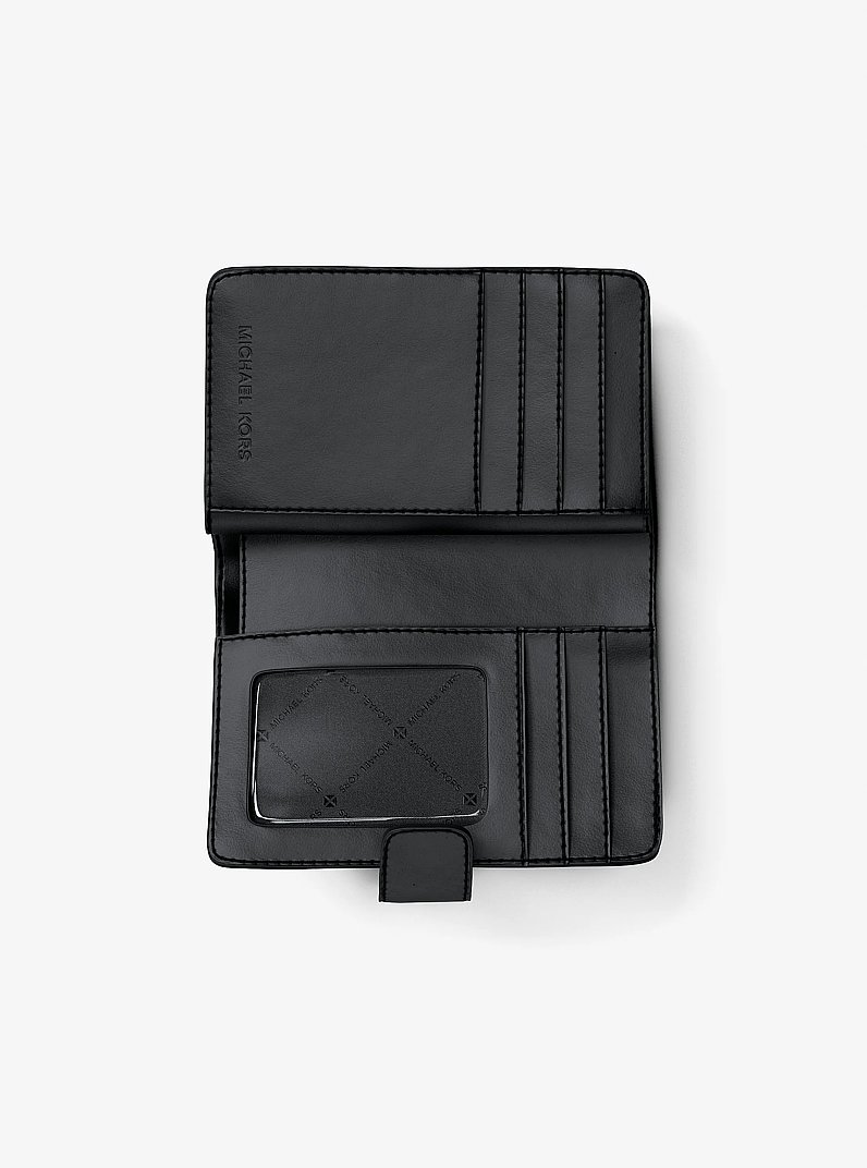 Jet Set Travel Medium Signature Logo Billfold Wallet in NOIR | Michael Kors