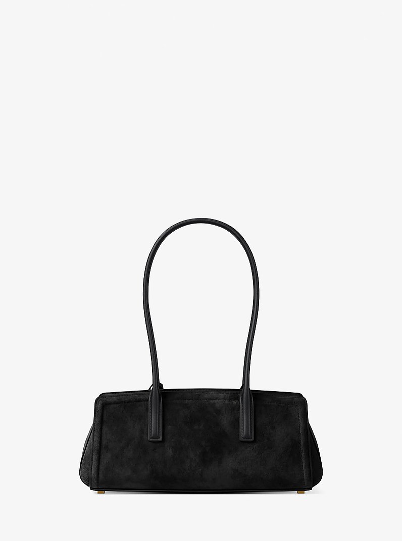 Laila Small Suede Shoulder Bag in BLACK | Michael Kors