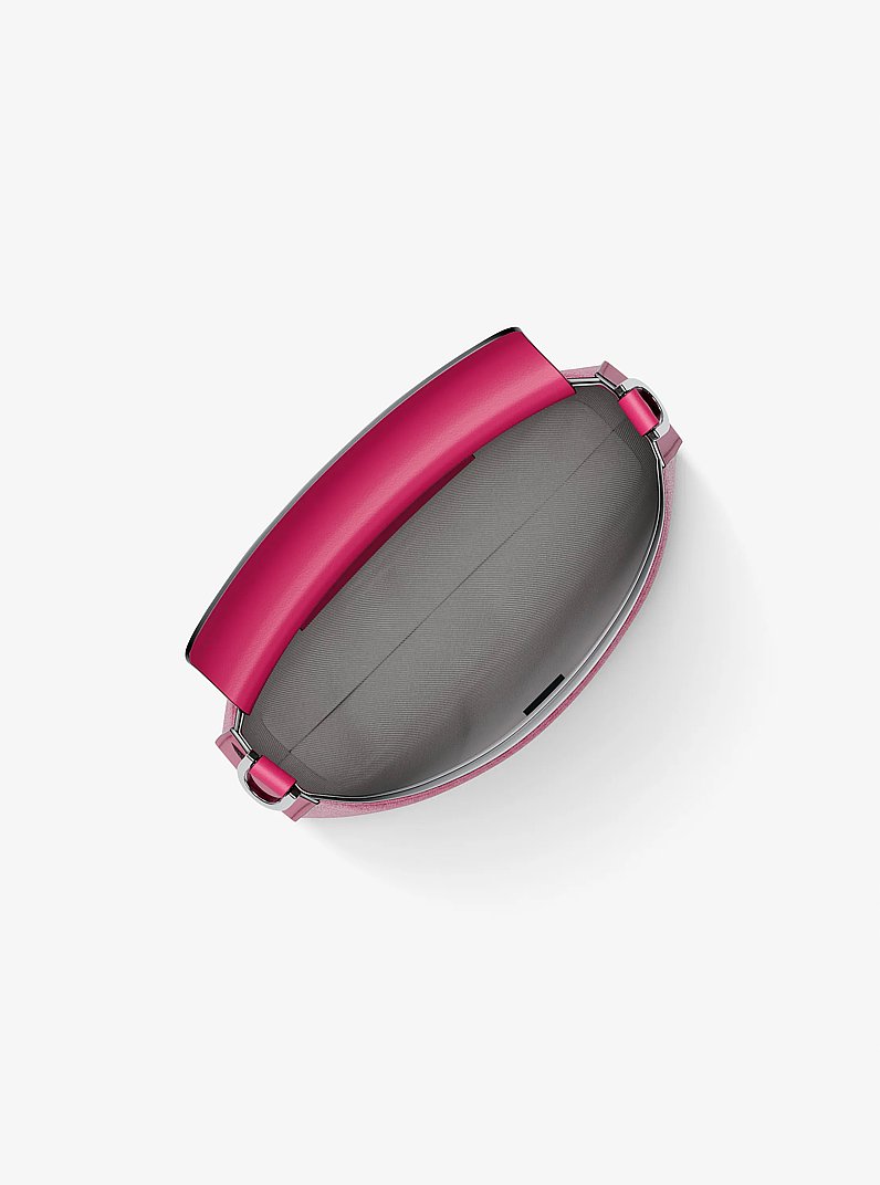 Wandelbare Pochette Bryant Small mit Signature-Logomuster in HIMBEERE | Michael Kors