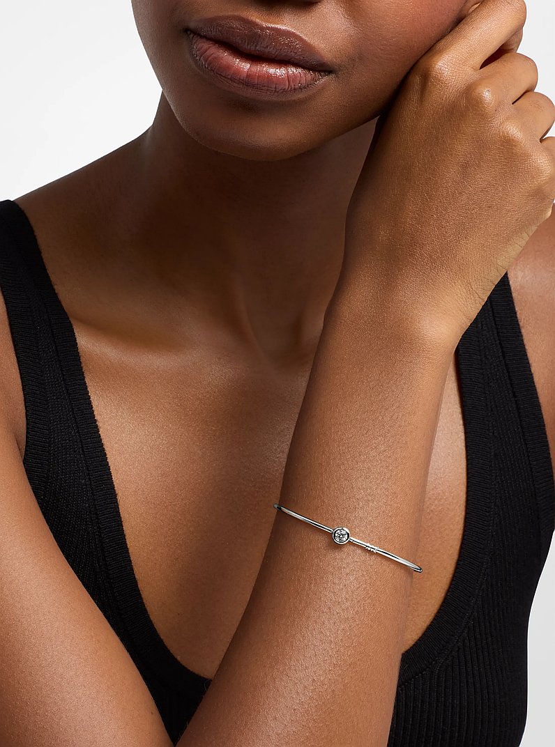 Pulsera r&iacute;gida con piedra redonda in PLATEADO | Michael Kors