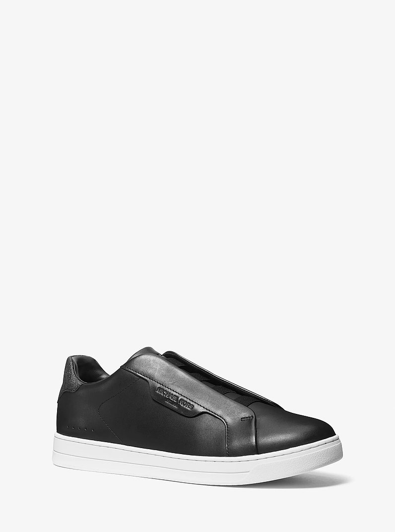 Keating Leather Slip-On Sneaker in BLACK | Michael Kors