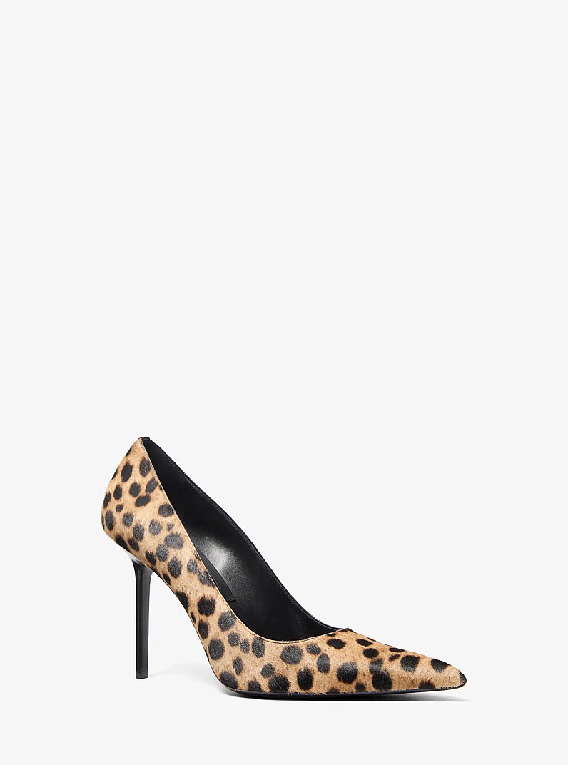 Zapato de sal&oacute;n Winona de pelo de becerro con estampado de guepardo in CAPPUCCINO | Michael Kors