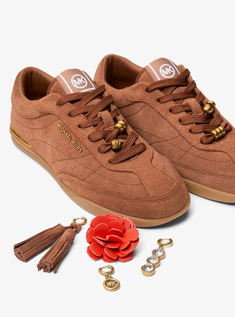 Calzado deportivo Nolan de gamuza adornado in LUGGAGE | Michael Kors