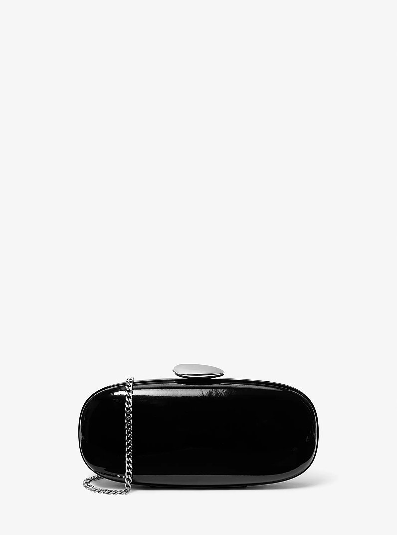 Tina Small Patent Leather Minaudi&egrave;re in BLACK | Michael Kors
