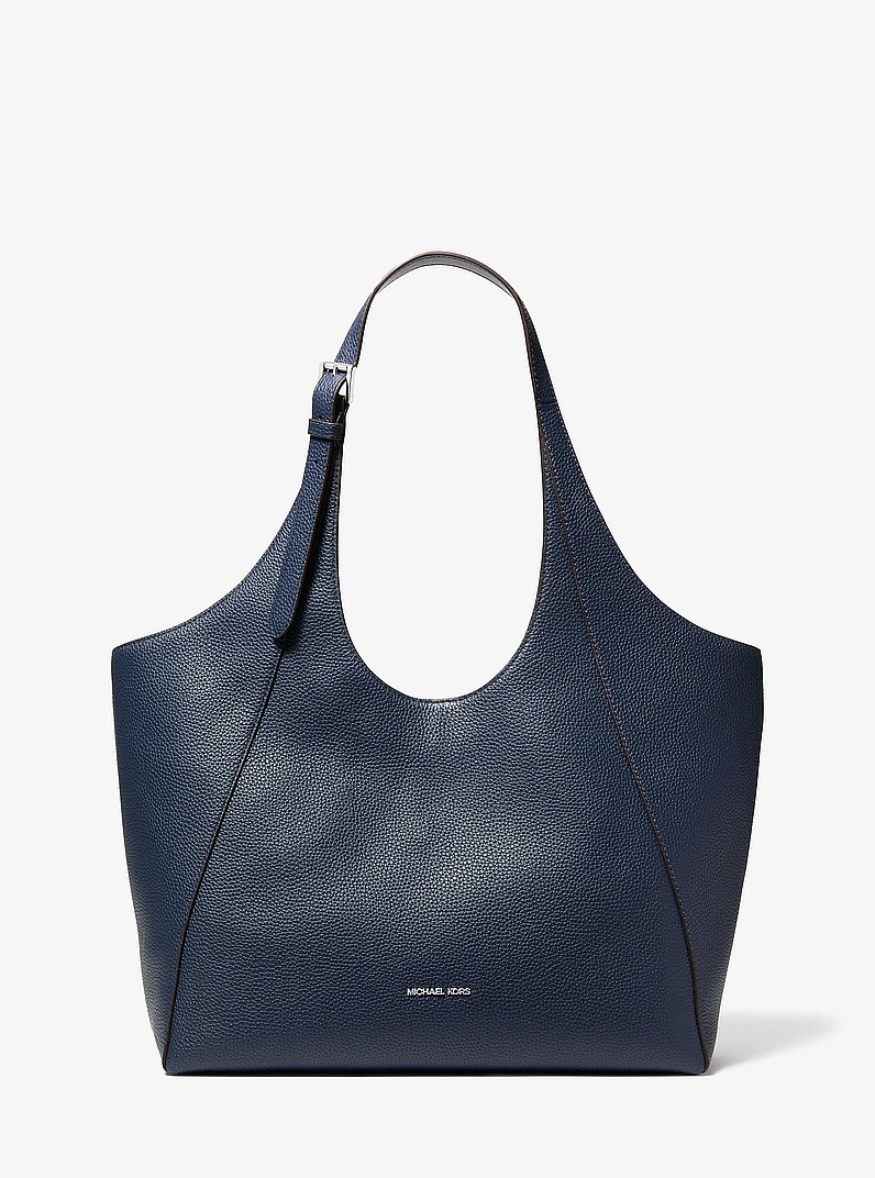 Bolso tote Bernie grande de piel granulada in AZUL MARINO | Michael Kors
