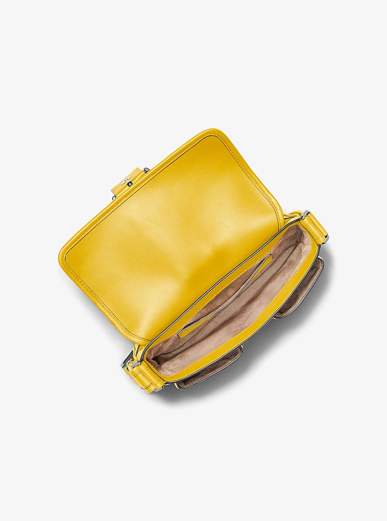 Colby Medium Leather Shoulder Bag in BRIGHT DANDELION | Michael Kors