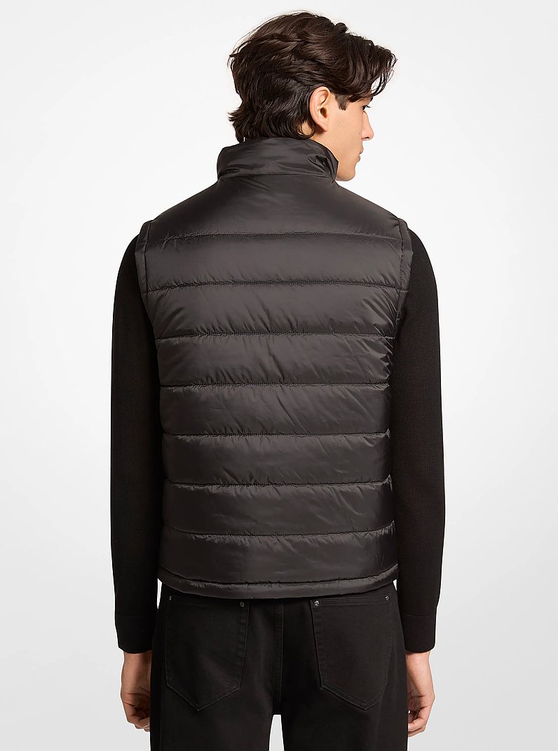 Signature Logo Reversible Vest in BLACK | Michael Kors