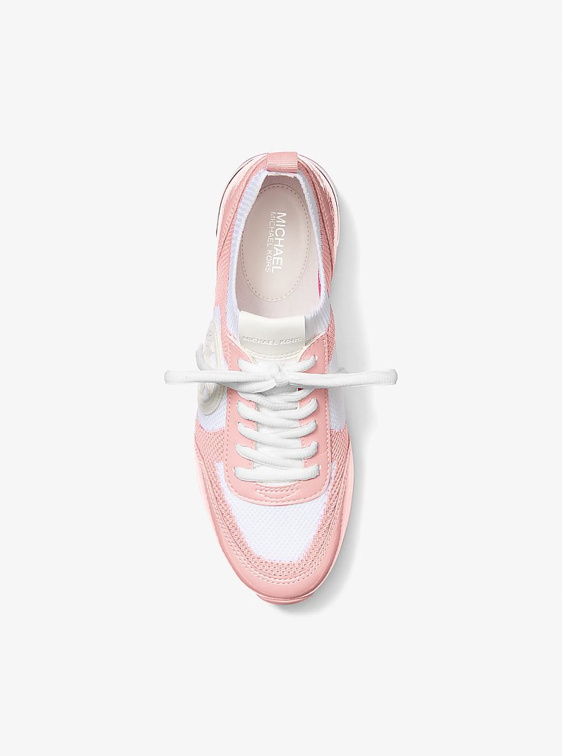 Jenkins Two-Tone Stretch Knit Trainer in POWDER BLUSH | Michael Kors