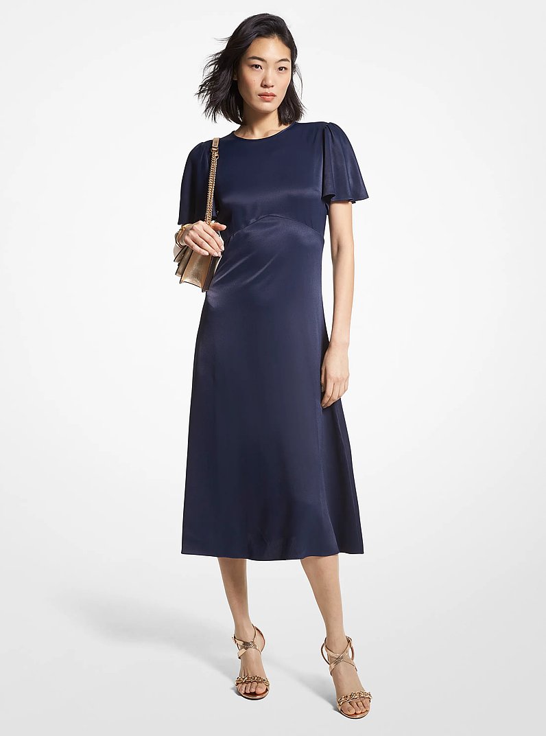 Vestido charmeuse in MIDNIGHTBLUE | Michael Kors