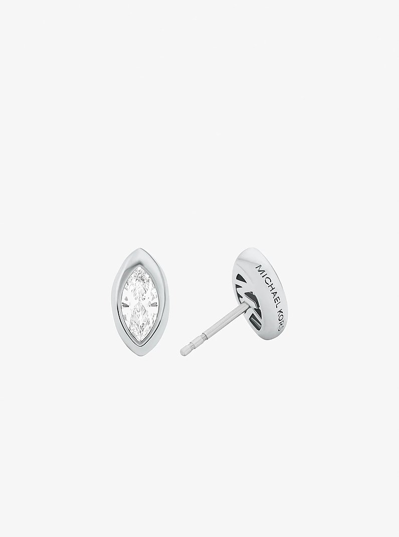 Marquise Cut Cubic Zirconia Stud Earrings in SILVER | Michael Kors