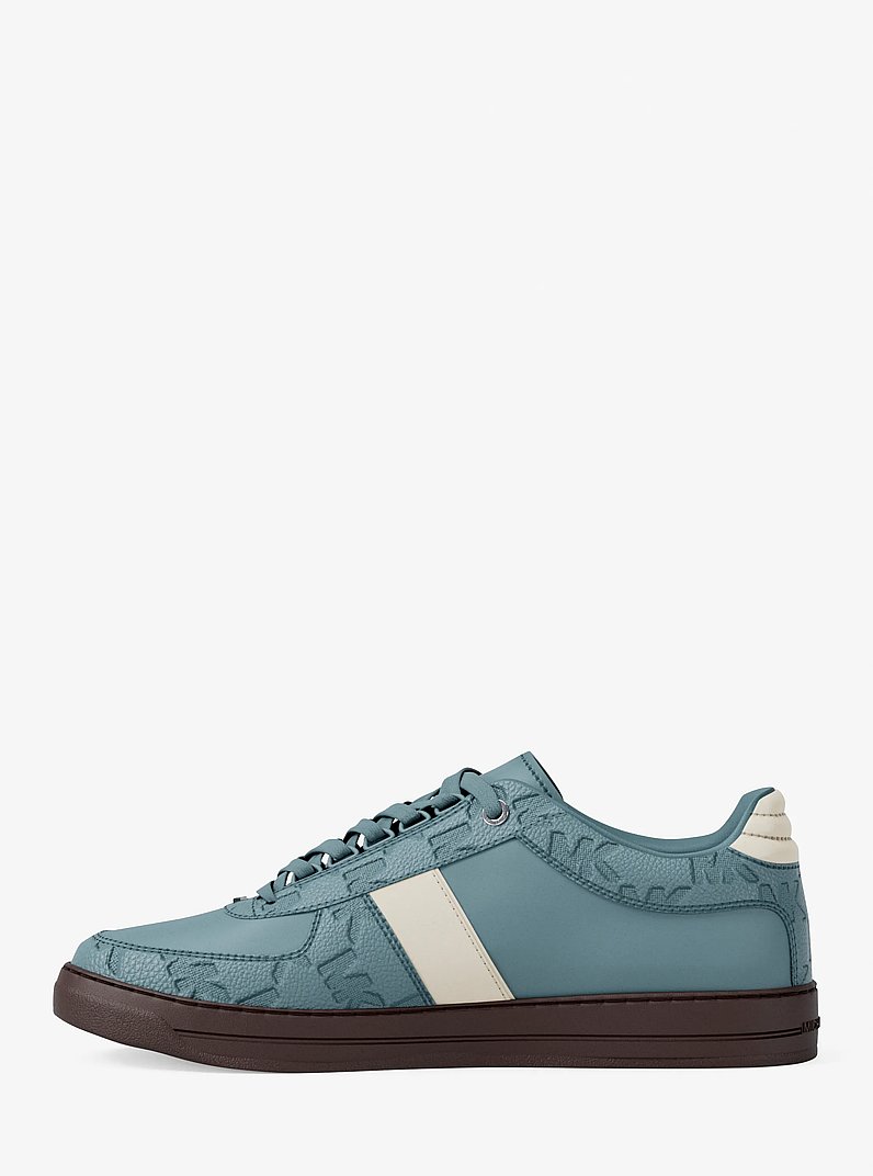 Brady Logo Embossed Leather Sneaker in CHAMBRAY | Michael Kors