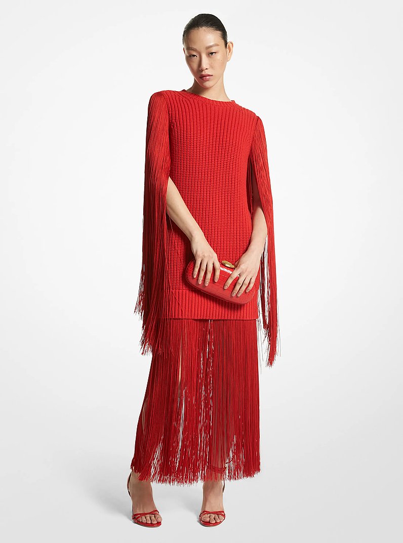 Cashmere Fringed Dress