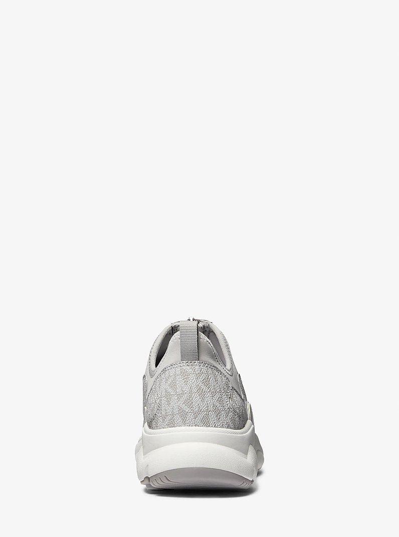 Sami Scuba and Signature Logo Zip-Up Trainer in QUARRY GREY MULTI | Michael Kors