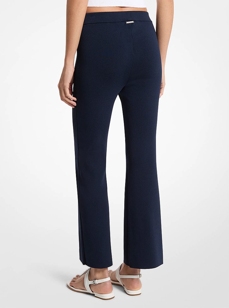 Stretch Knit Cropped Leggings in MIDNIGHTBLUE | Michael Kors