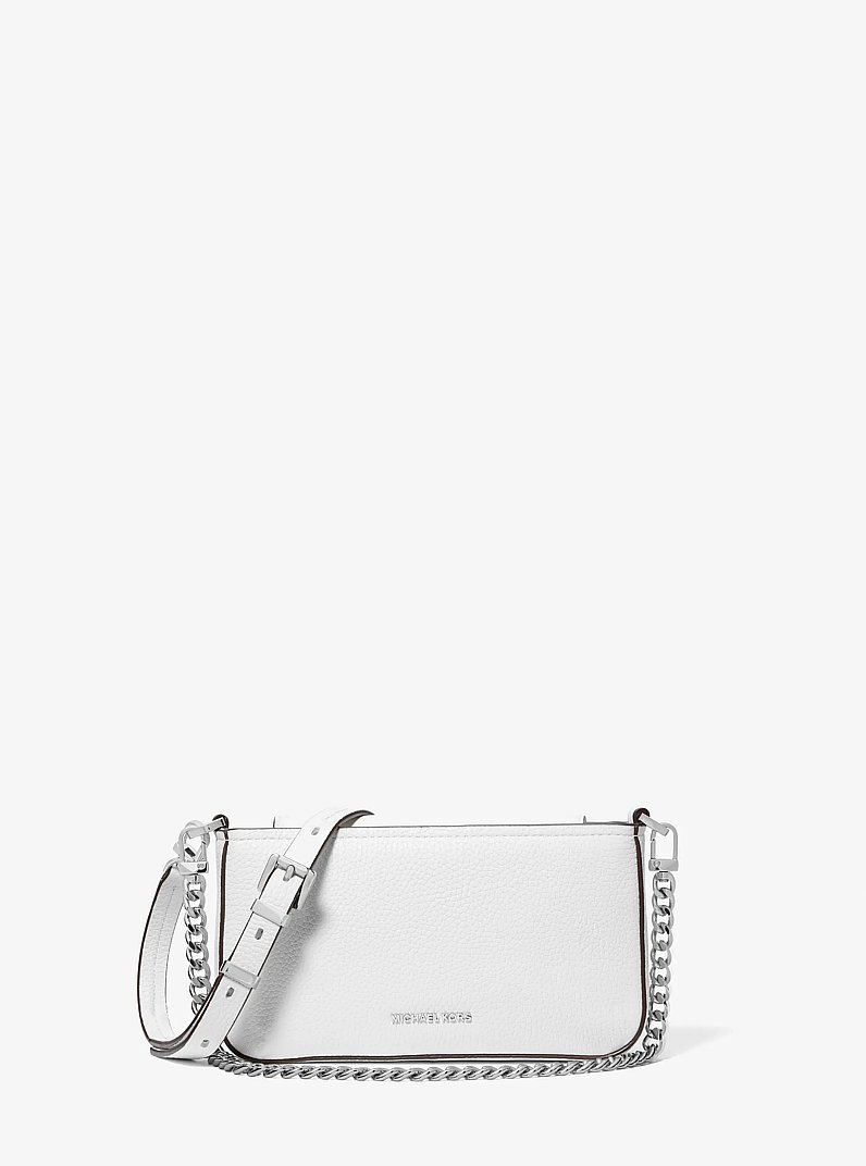 Petite pochette Bryant convertible en cuir grain&eacute; in BLANC OPTIQUE | Michael Kors