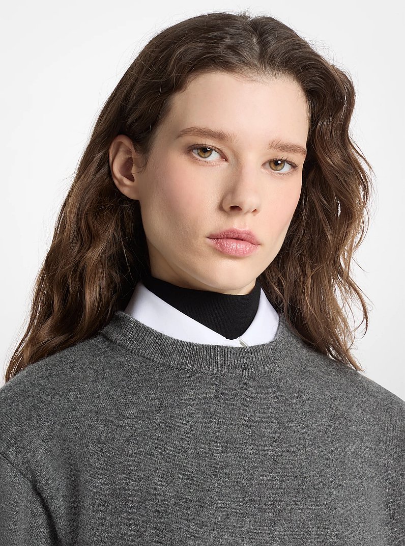 Stretch Viscose Knit Dickey in BLACK | Michael Kors