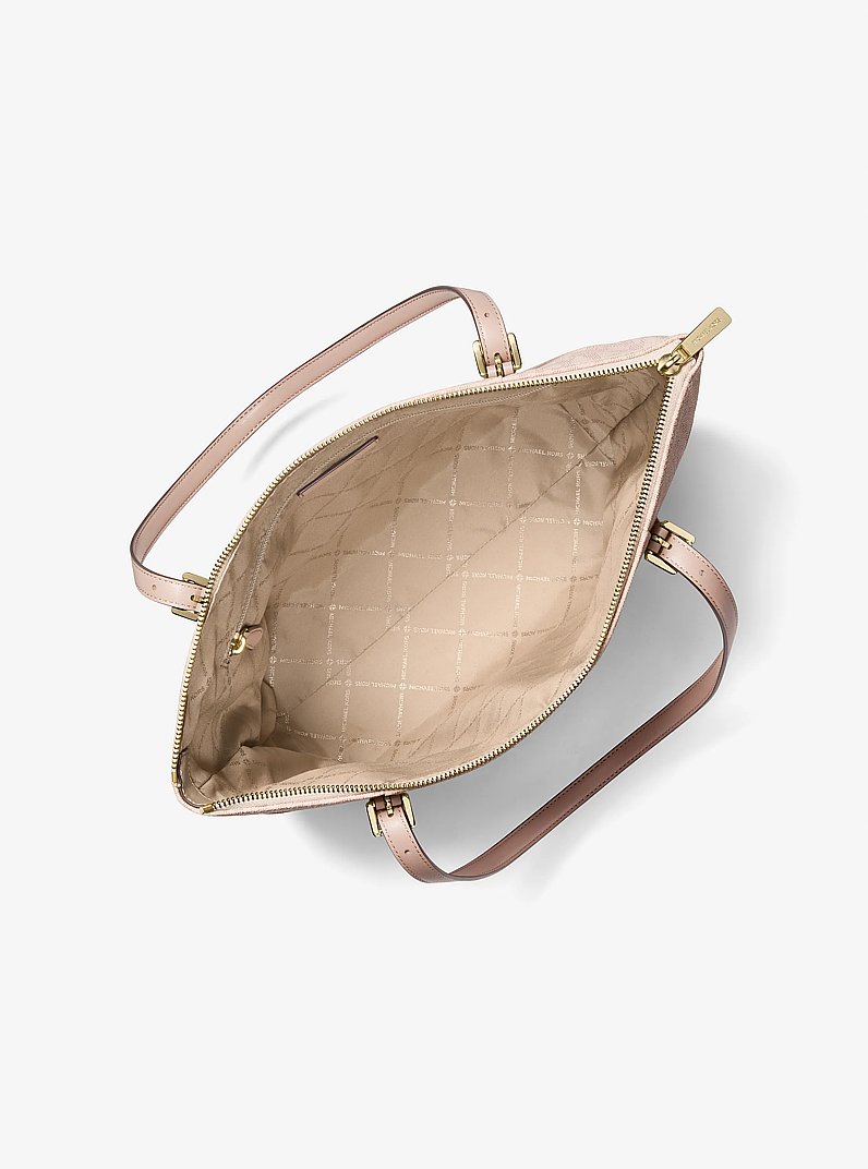 Shopper Charlotte Medium mit Signature-Logomuster und Rei&szlig;verschluss an der Oberseite in BALLETT | Michael Kors