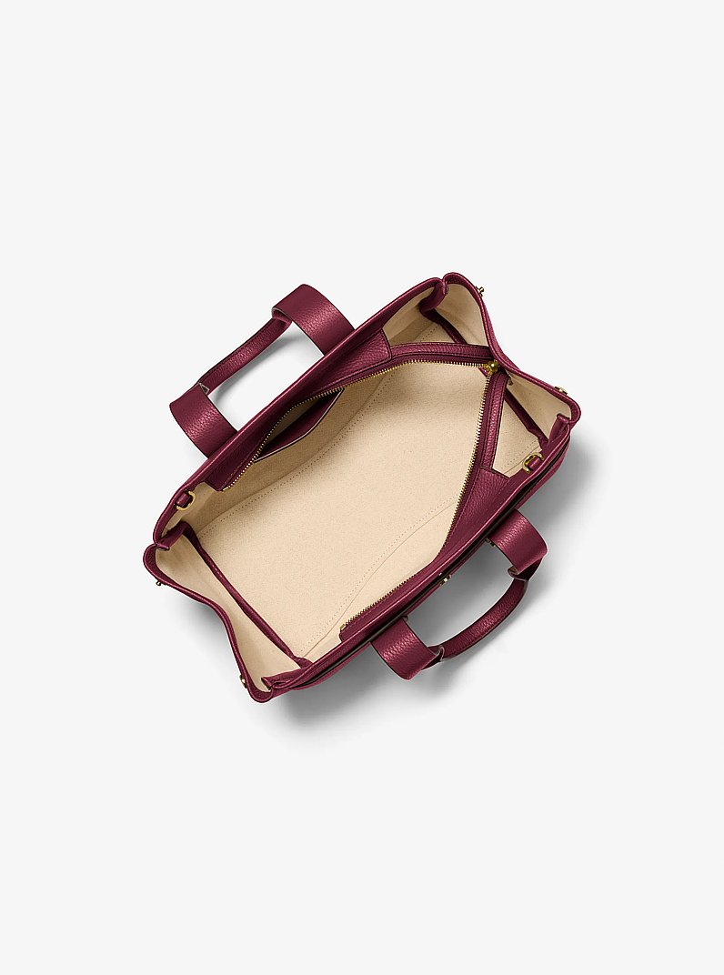 Romee Small Pebbled Leather Satchel in MULBERRY | Michael Kors