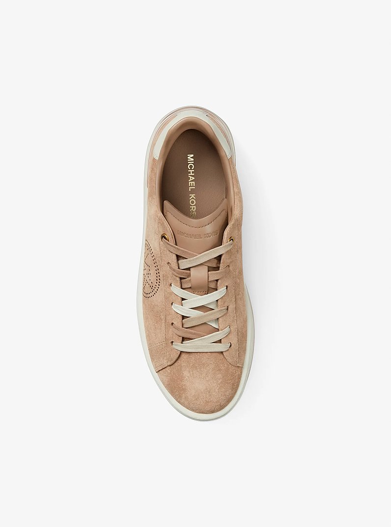 Plateau-Sneaker Dottie aus Wildleder in KHAKI | Michael Kors