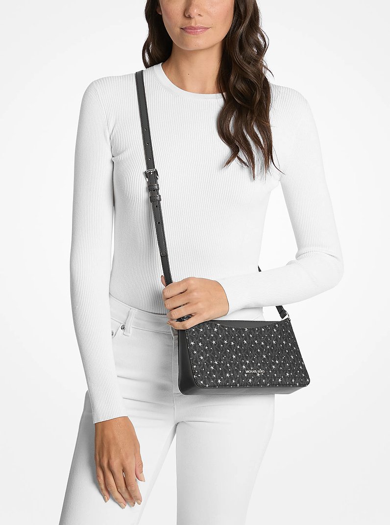 Bandolera Arden mediana con estampado de logotipo exclusivo in NEGRO | Michael Kors
