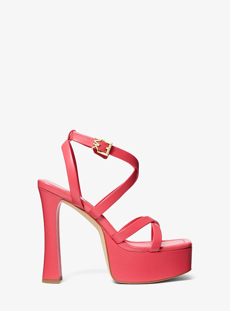 Paola Leather Platform Sandal