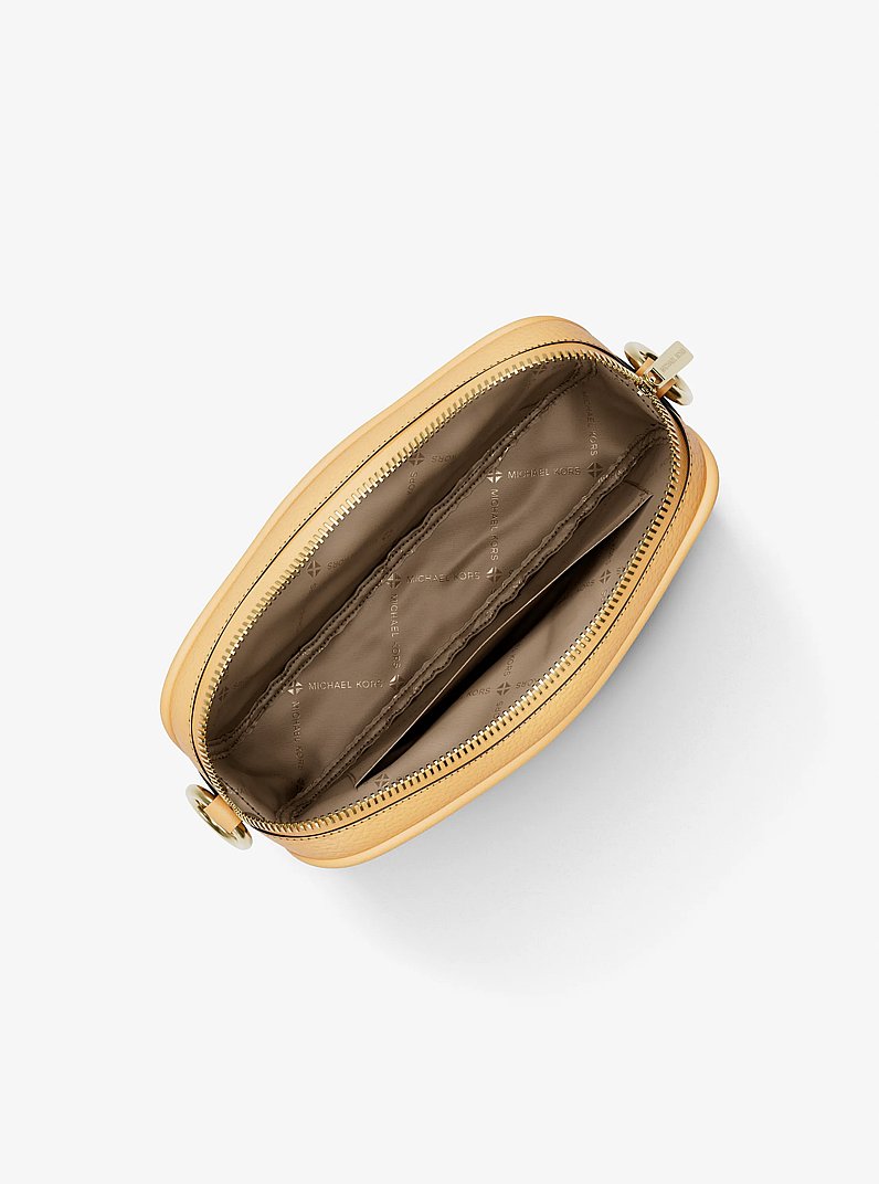 Jet Set Small Signature Logo Camera Crossbody Bag in HONEYWHEAT | Michael Kors
