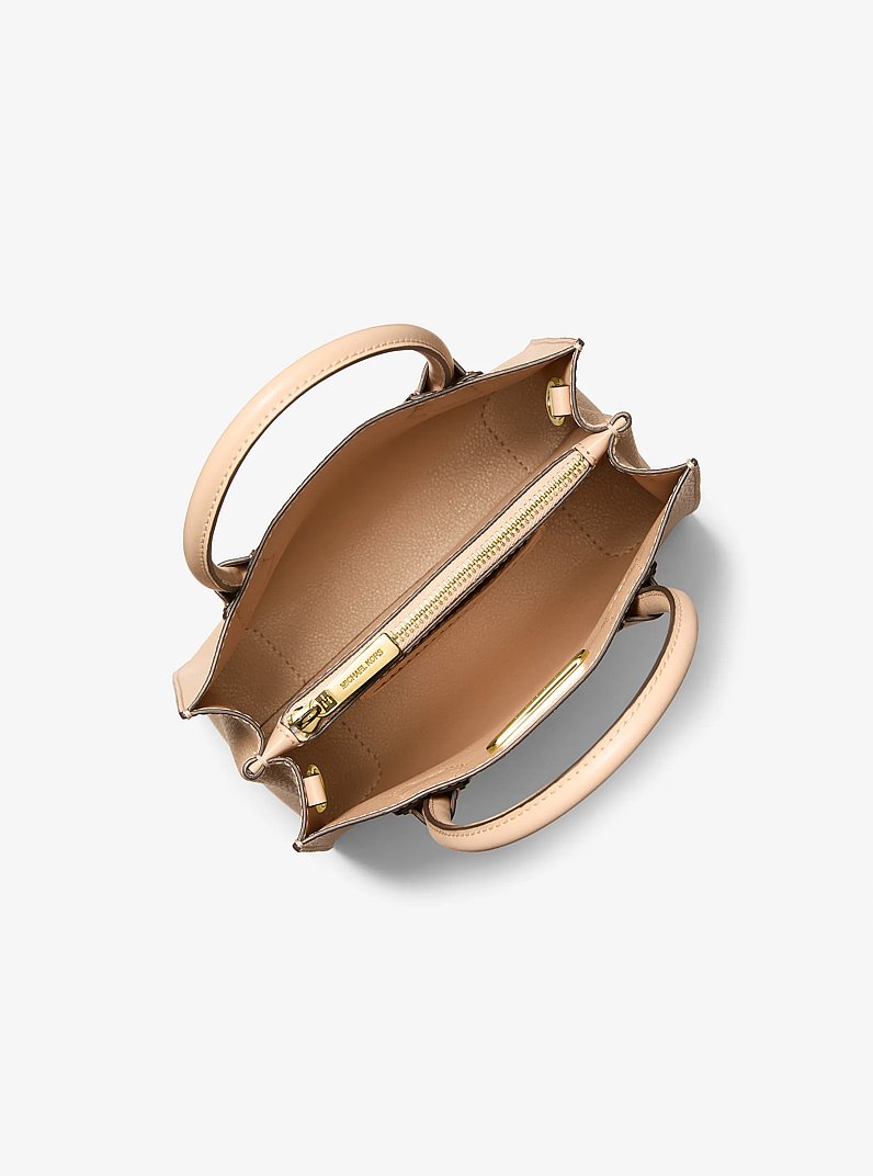 Mercer Medium Pebbled Leather Crossbody Bag in BUFF | Michael Kors