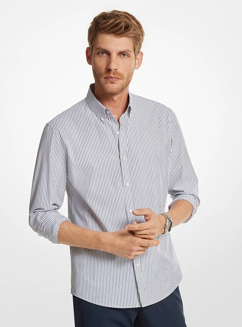 Striped Stretch Cotton Shirt