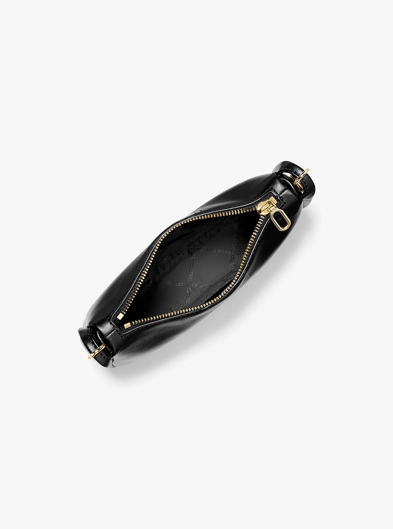Kendall Small Leather Shoulder Bag in BLACK | Michael Kors