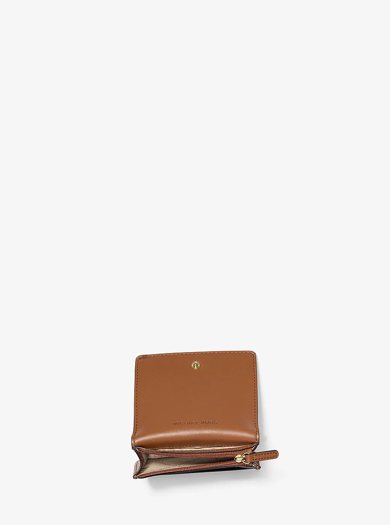 Carson Small Signature Logo Wallet in BROWN | Michael Kors