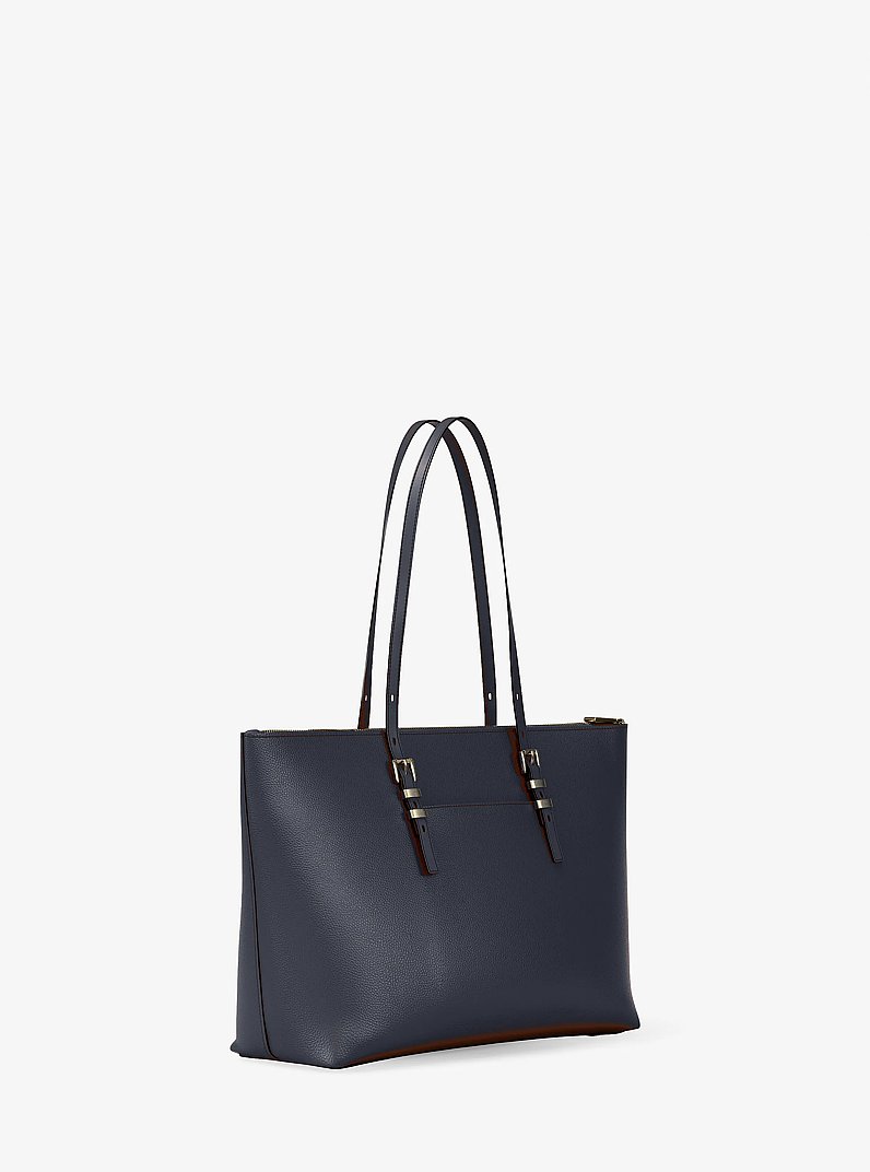 Grand sac fourre-tout Quinn en cuir grain&eacute;