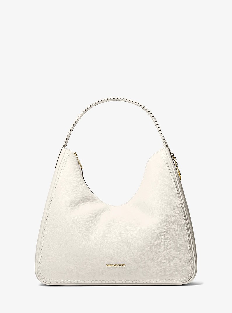 Nayla Medium Hobo Shoulder Bag in LT CREAM | Michael Kors