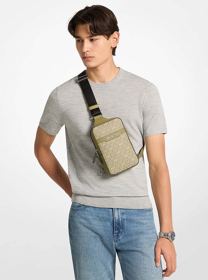 Cooper Medium Signature Logo Sling Bag in OREGANO | Michael Kors