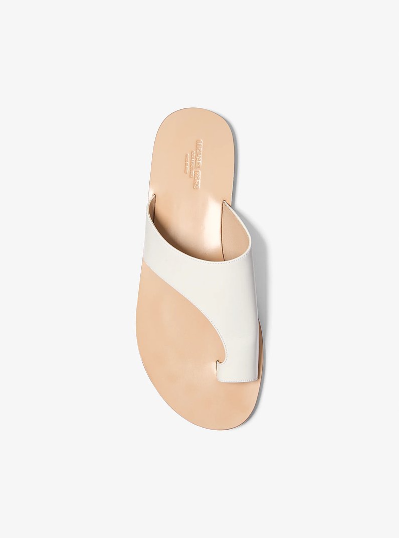 Sandalia Nettuno de tiras de cuero in BLANCO INTENSO | Michael Kors