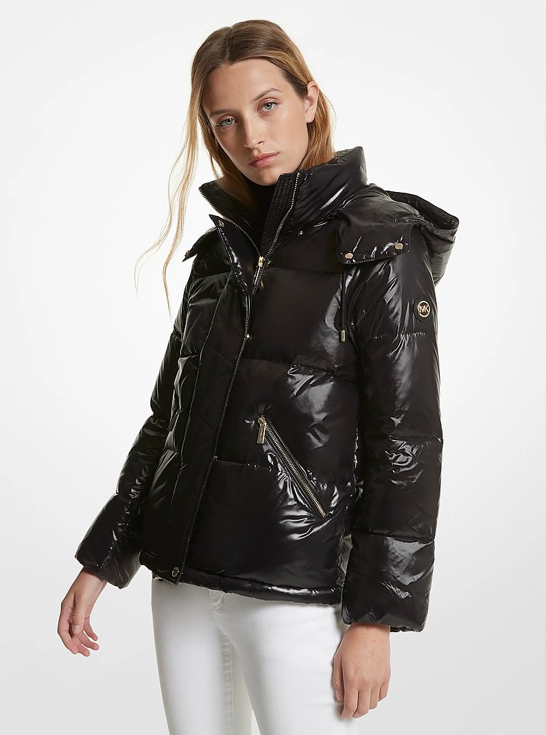 Quilted Nylon Puffer Jacket in BLACK | Michael Kors