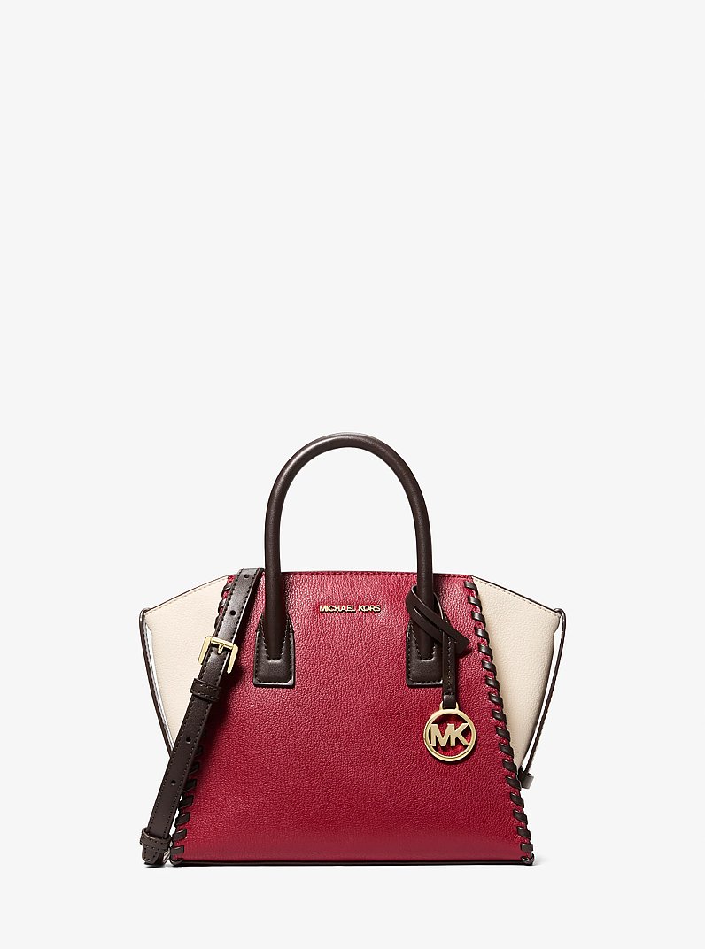 Avril Small Leather Satchel in CHERRY MULTI | Michael Kors