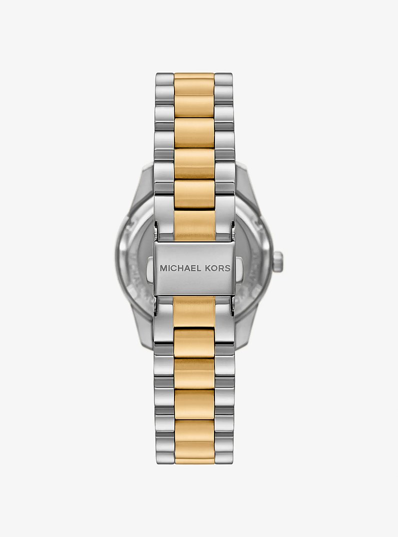 Zweifarbige Armbanduhr Mini Lexington mit Pav&eacute; in ZWEIFARBIG | Michael Kors