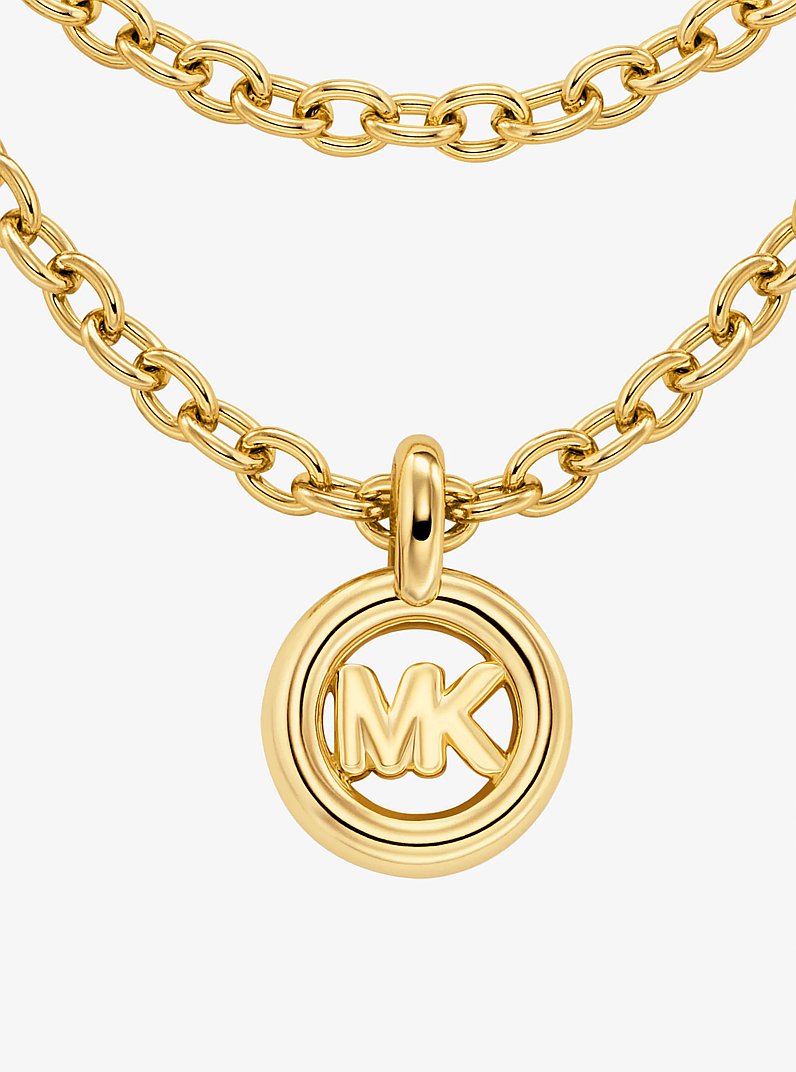 MK Pop Charm Chain-Link Necklace in GOLD | Michael Kors
