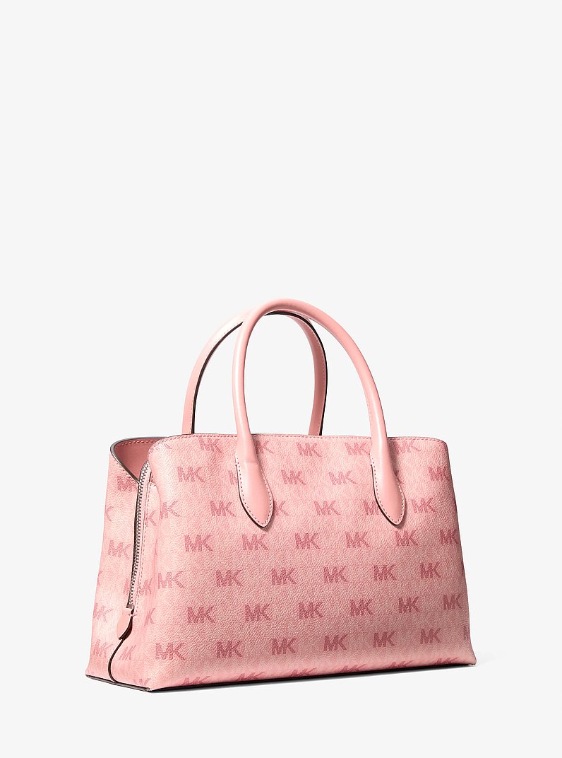 Maya Medium Signature Logo Satchel in SUNSET ROSE | Michael Kors