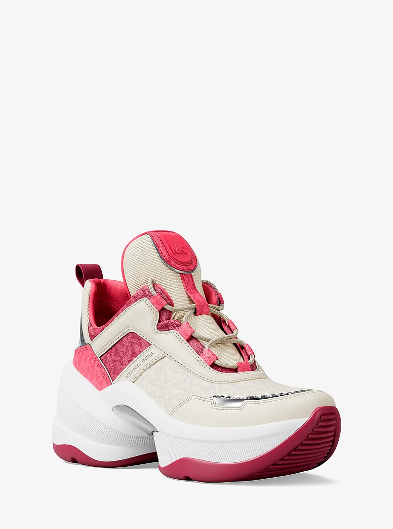 Espadrille Olympia en mat&eacute;riaux multiples in FRAMBOISE FONC&Eacute; | Michael Kors