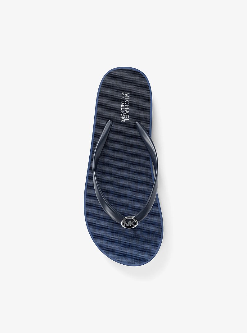 Bedford Ombr&eacute; Signature Logo Flip Flops in GALAXY BLUE | Michael Kors