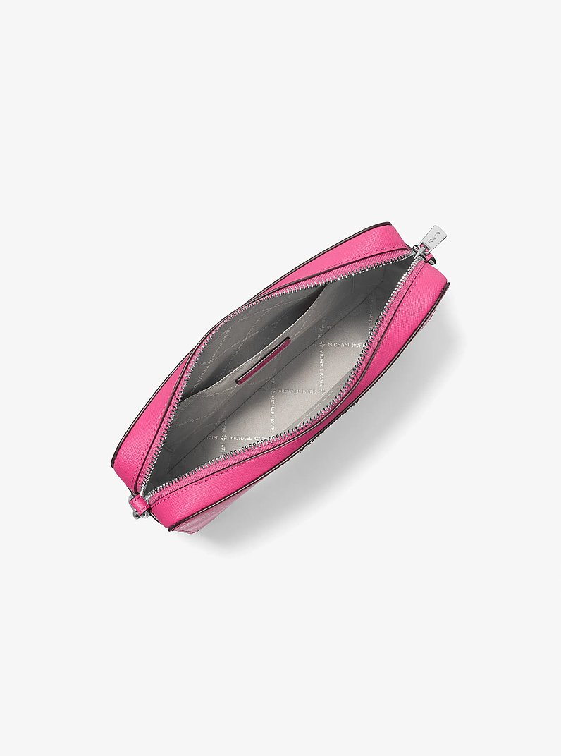 Jet Set Large Saffiano Leather Crossbody Bag in DRAGONFRUIT - Sale