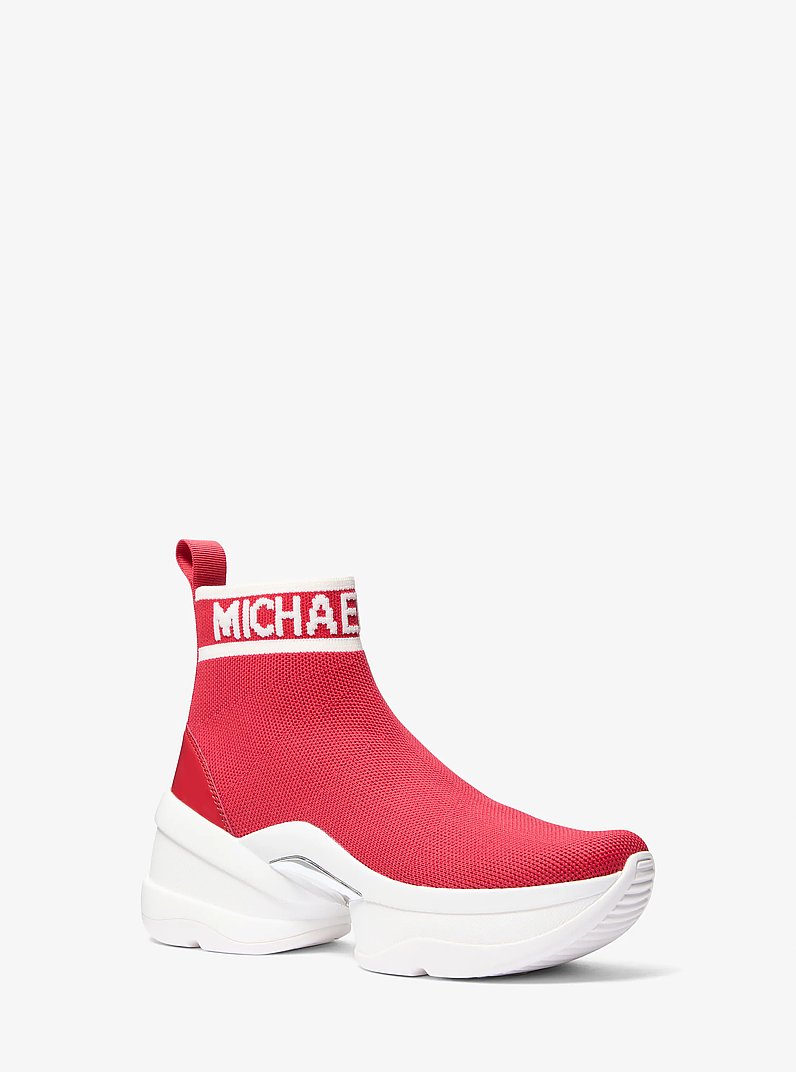 Olympia Stretch Knit Boot in BRIGHT RED | Michael Kors