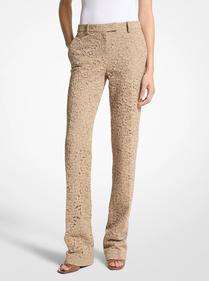 Hose Carolyn aus Blumenspitze mit geradem Bein in SAND | Michael Kors