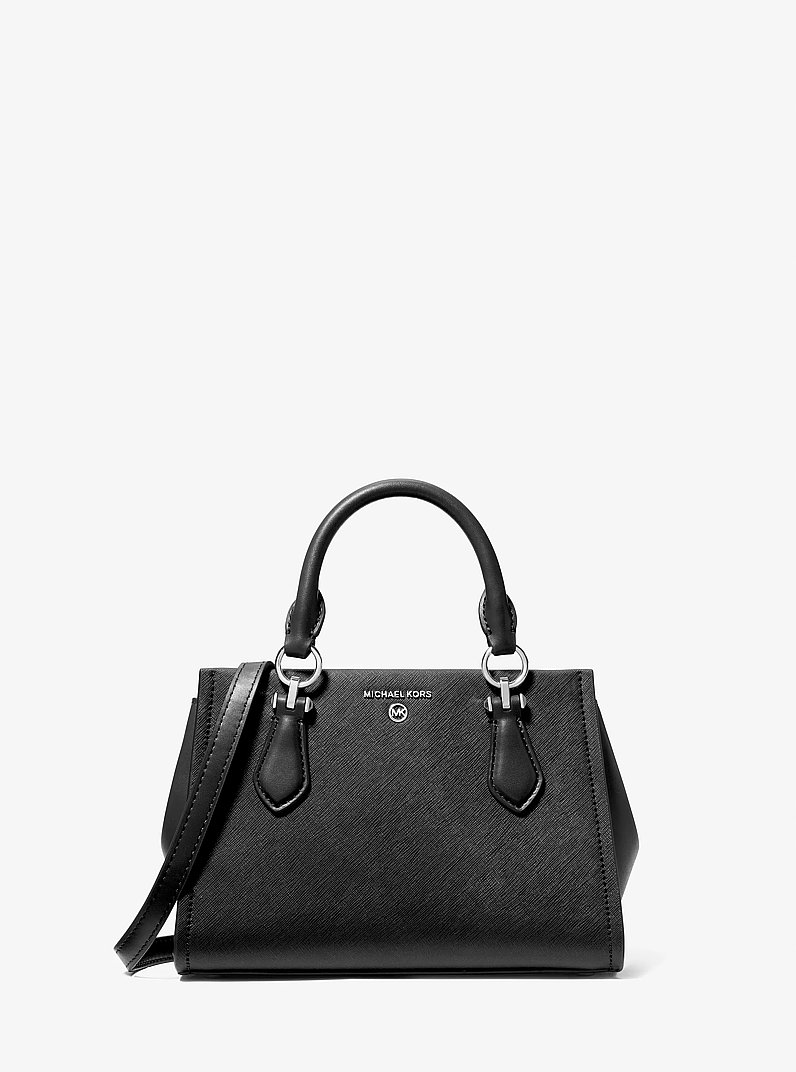 Marilyn Small Saffiano Leather Crossbody Bag in BLACK | Michael Kors