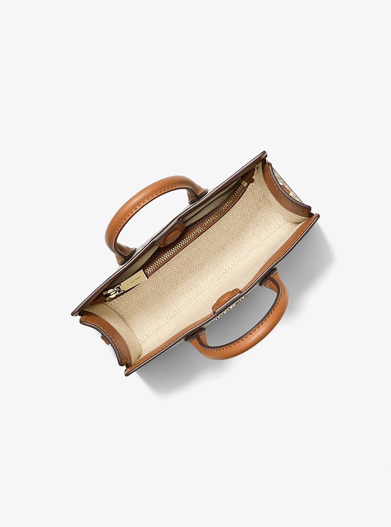 Scarlett Extra-Small Logo Crossbody Bag in VANILLA/ACORN | Michael Kors