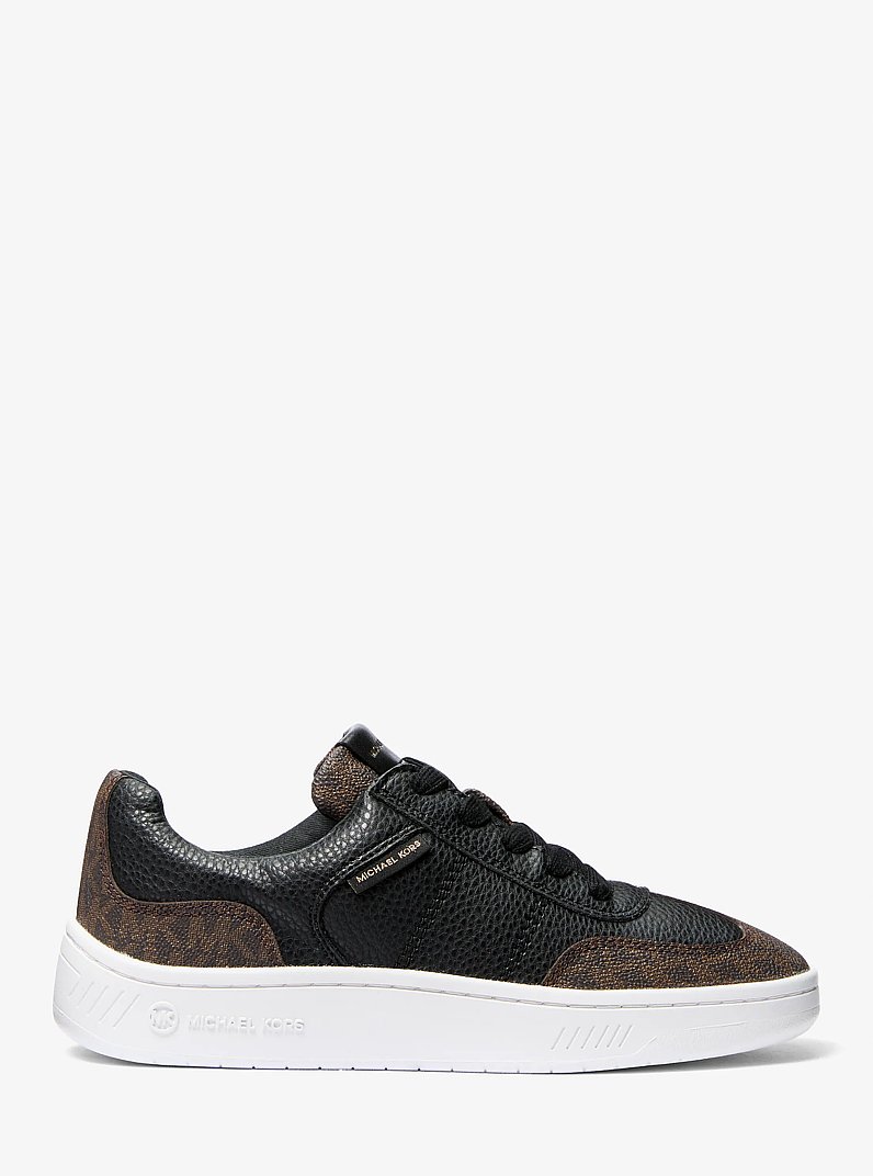 Kai Mixed-Media Sneaker in BLK/BROWN | Michael Kors