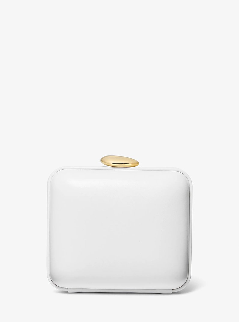 Tina Mini Leather Minaudie re in OPTIC WHITE | Michael Kors